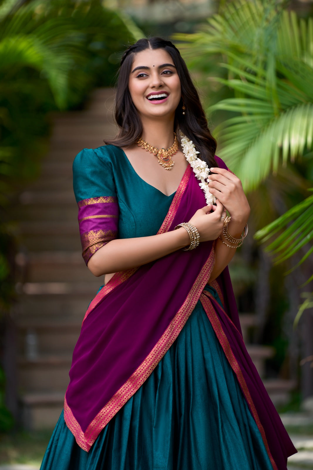 Exquisite South Indian Lehenga Ensemble