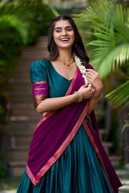 Exquisite South Indian Lehenga Ensemble