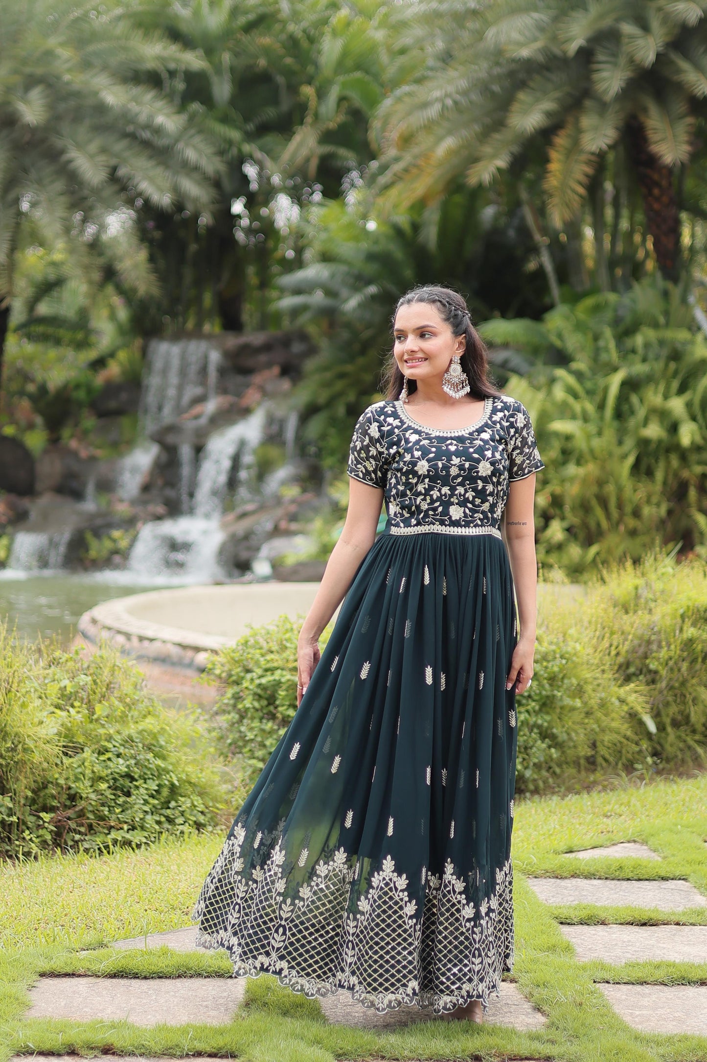 Intricate Zari and Sequin Embroidered Gown