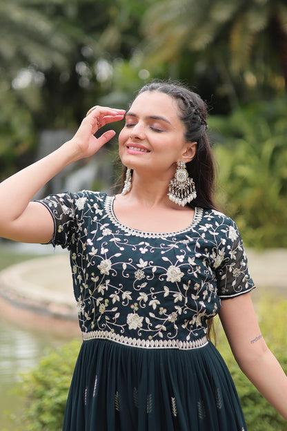 Intricate Zari and Sequin Embroidered Gown