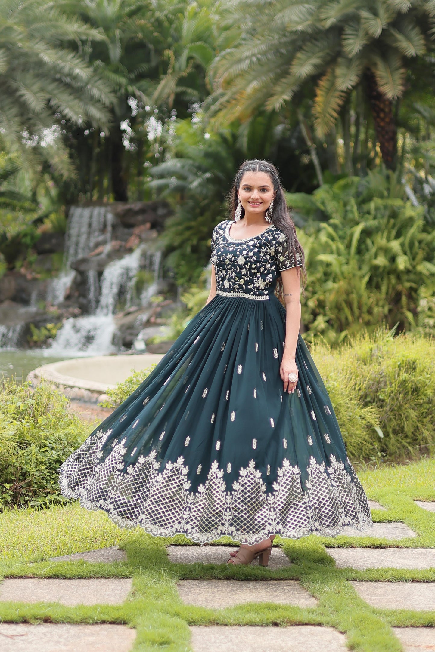Intricate Zari and Sequin Embroidered Gown