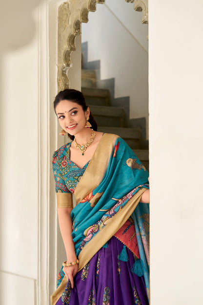 Kalamkari Print Lehenga Set