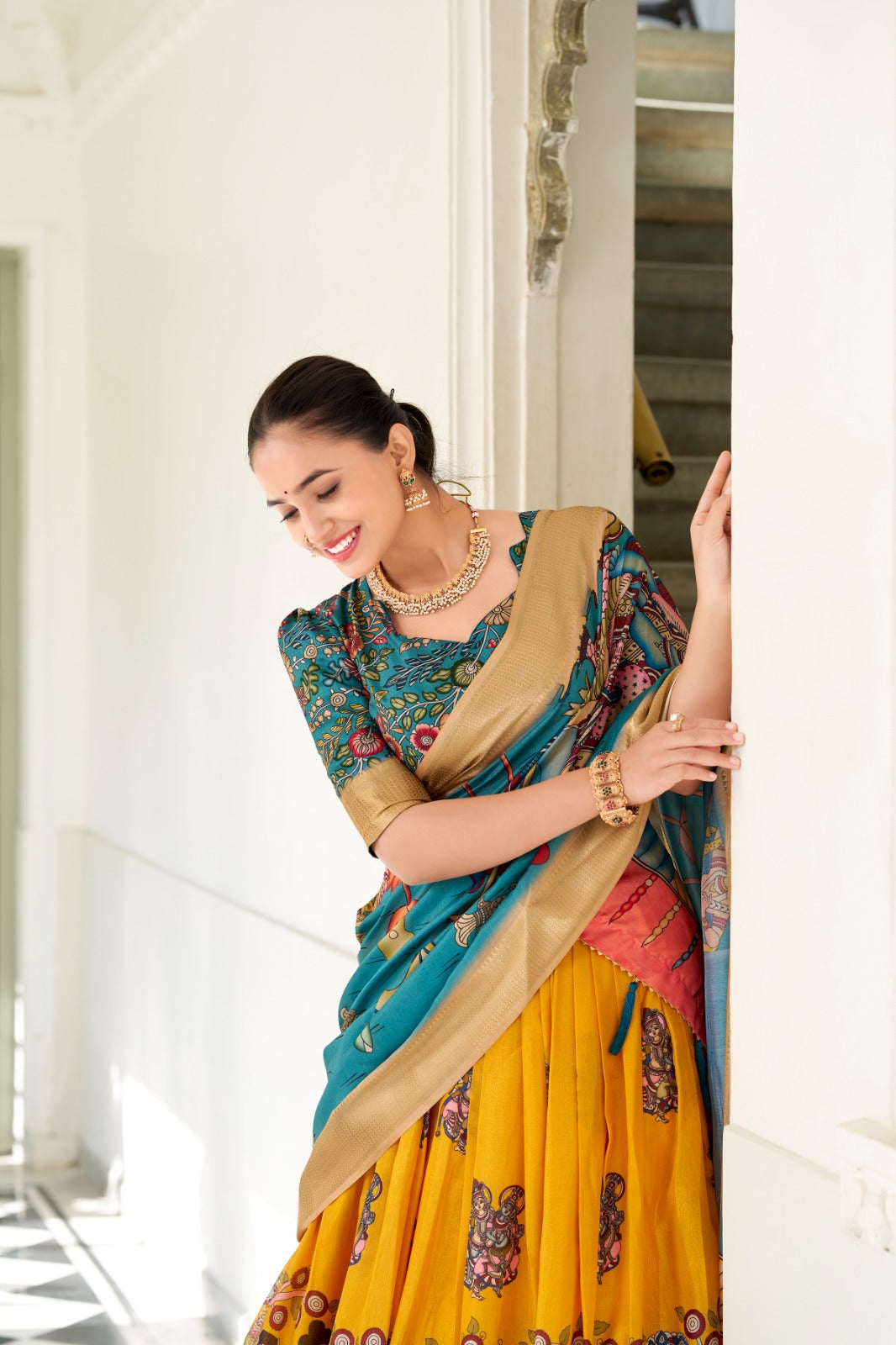 Kalamkari Print Lehenga Set