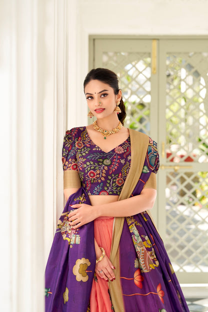 Kalamkari Print Lehenga Set