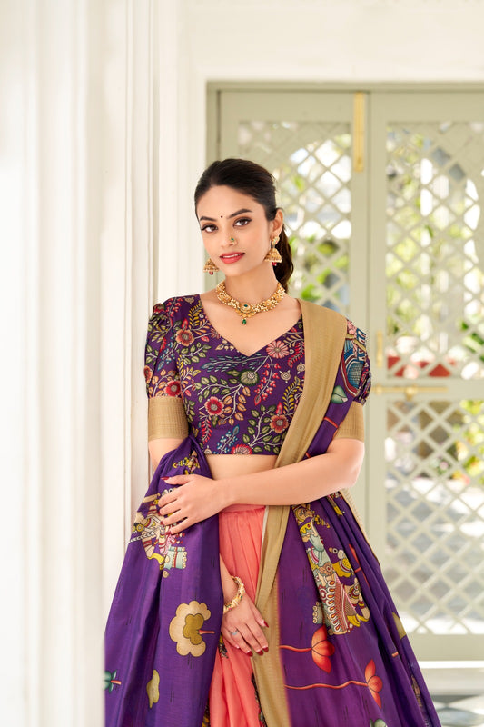 Kalamkari Print Lehenga Set