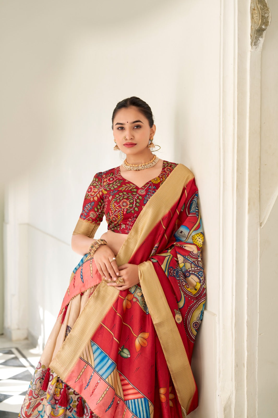 Kalamkari Print Lehenga Set