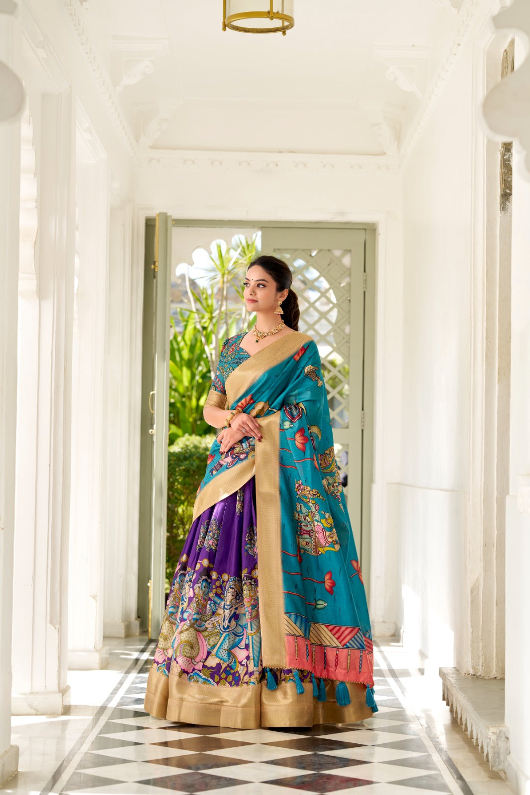 Kalamkari Print Lehenga Set