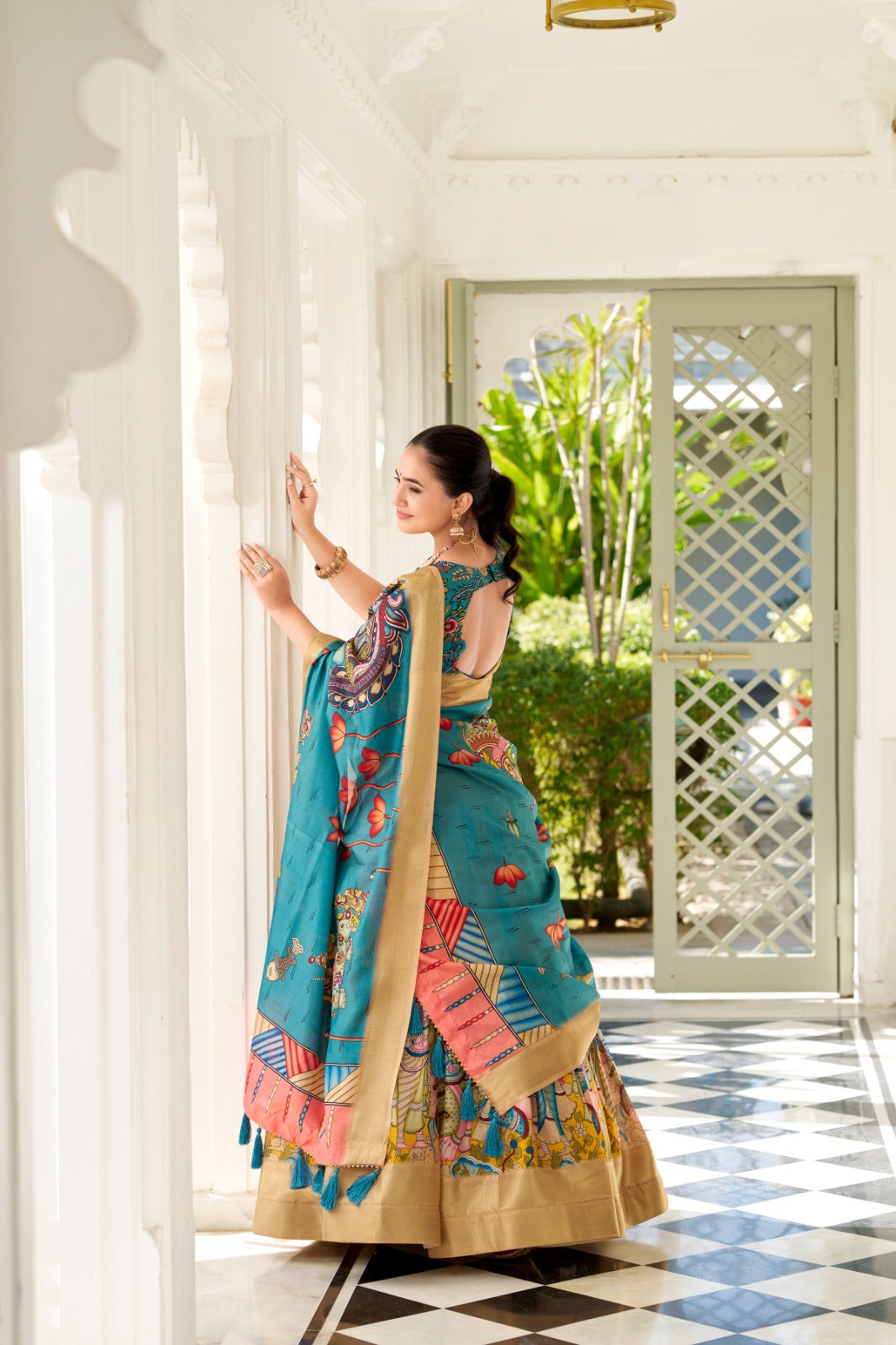 Kalamkari Print Lehenga Set