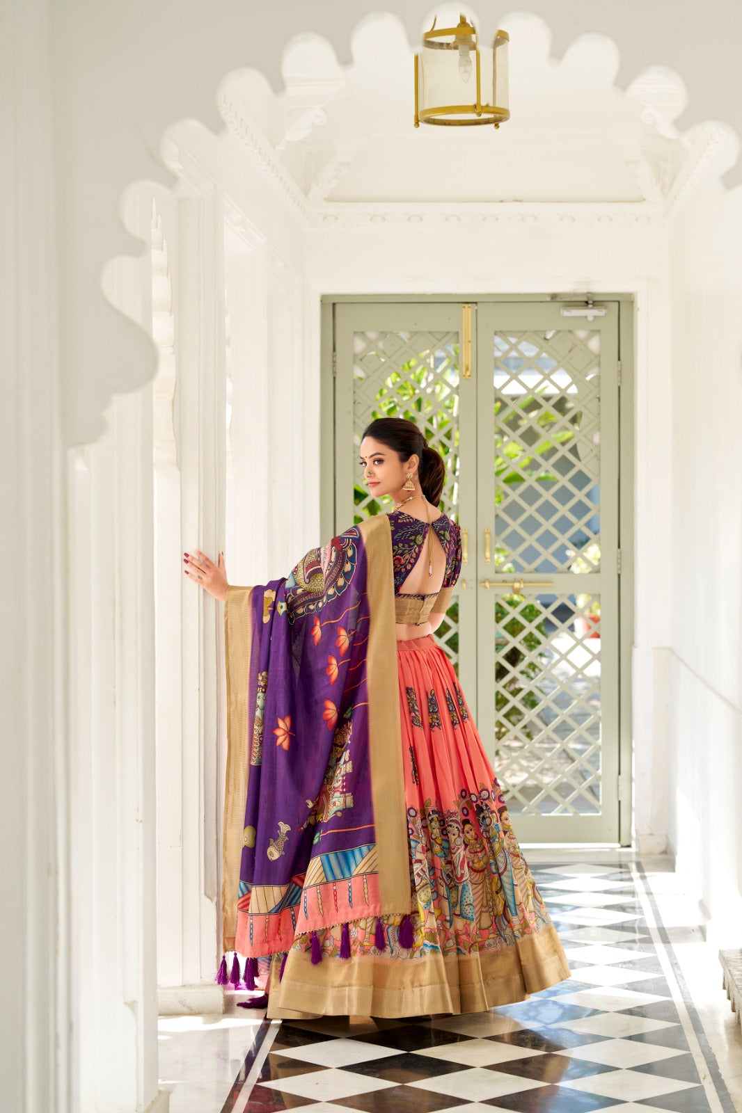 Kalamkari Print Lehenga Set