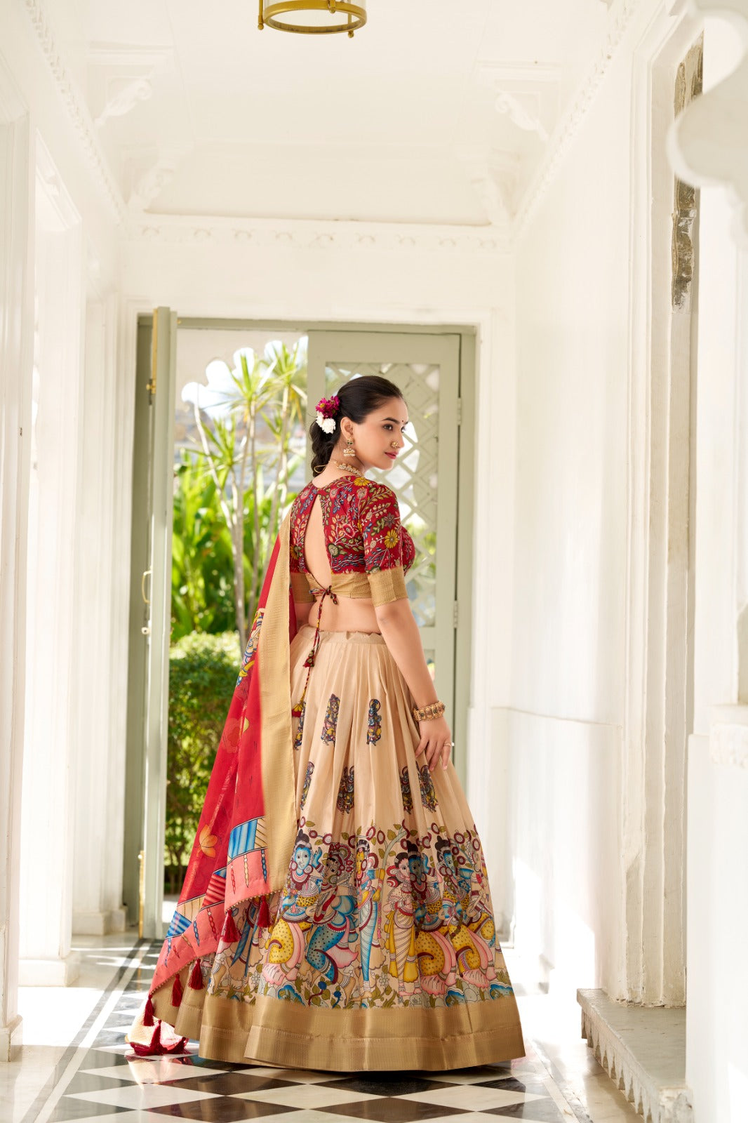 Kalamkari Print Lehenga Set