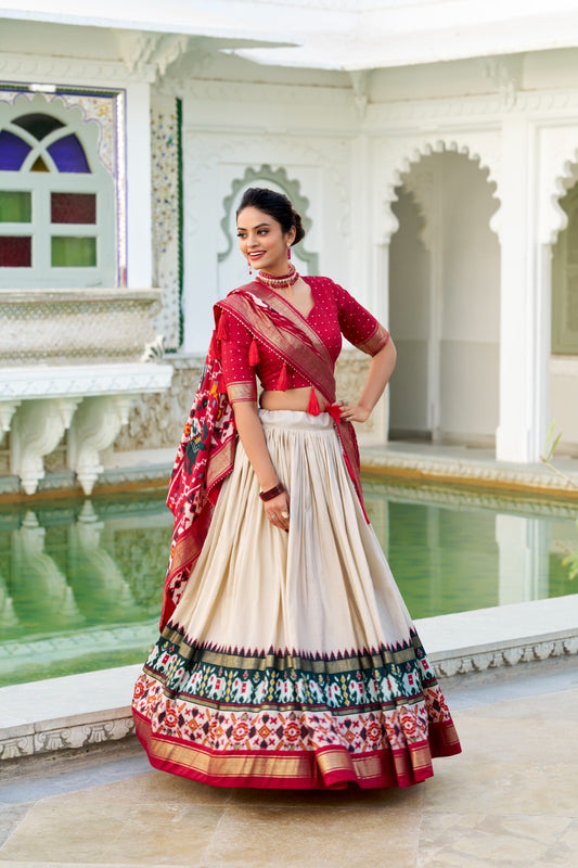 Patola Bandhani Silk Elegance Lehenga