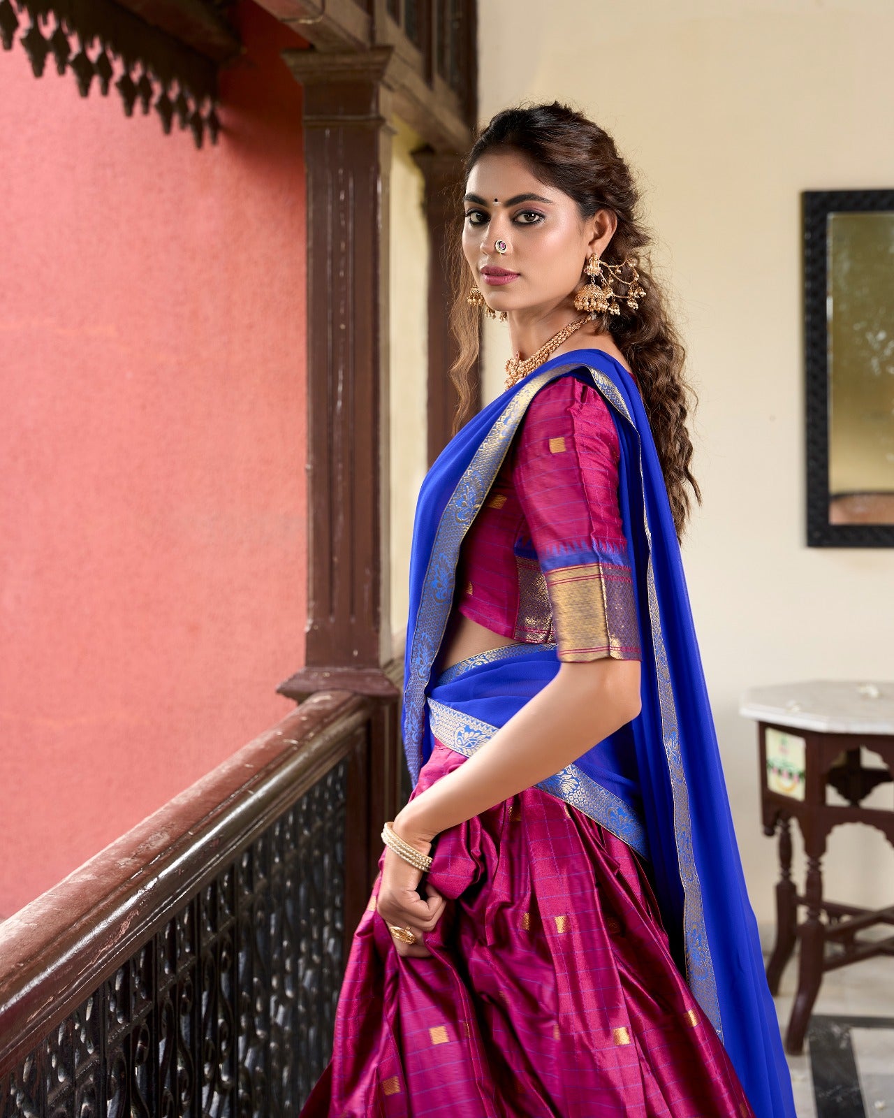 Paithani Cotton Silk Lehenga Set