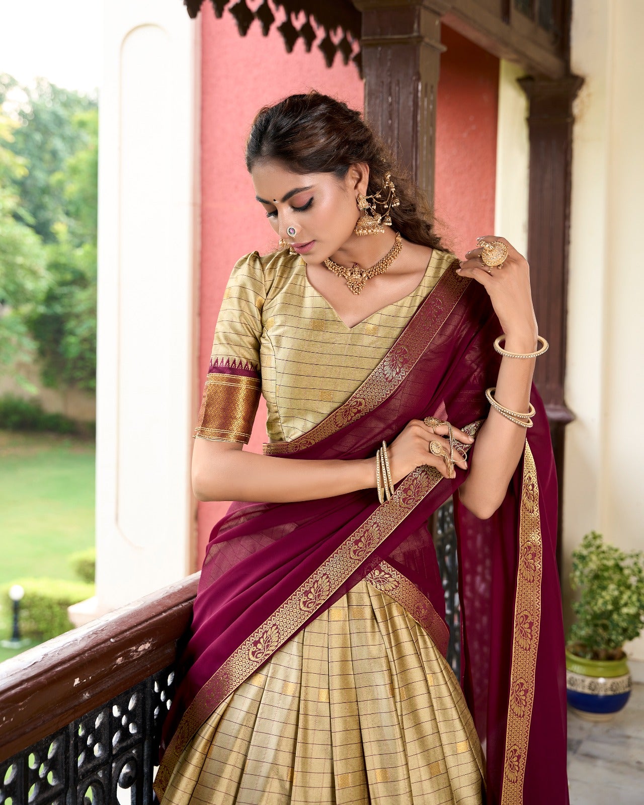 Paithani Cotton Silk Lehenga Set