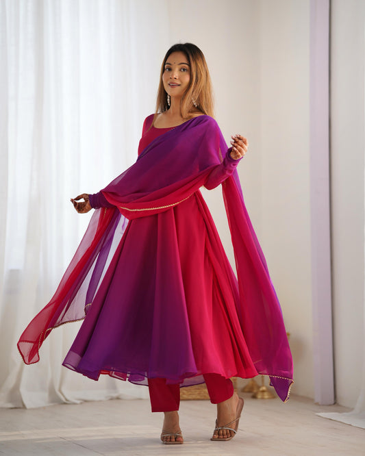 Ethereal Ombre Grace Anarkali Set