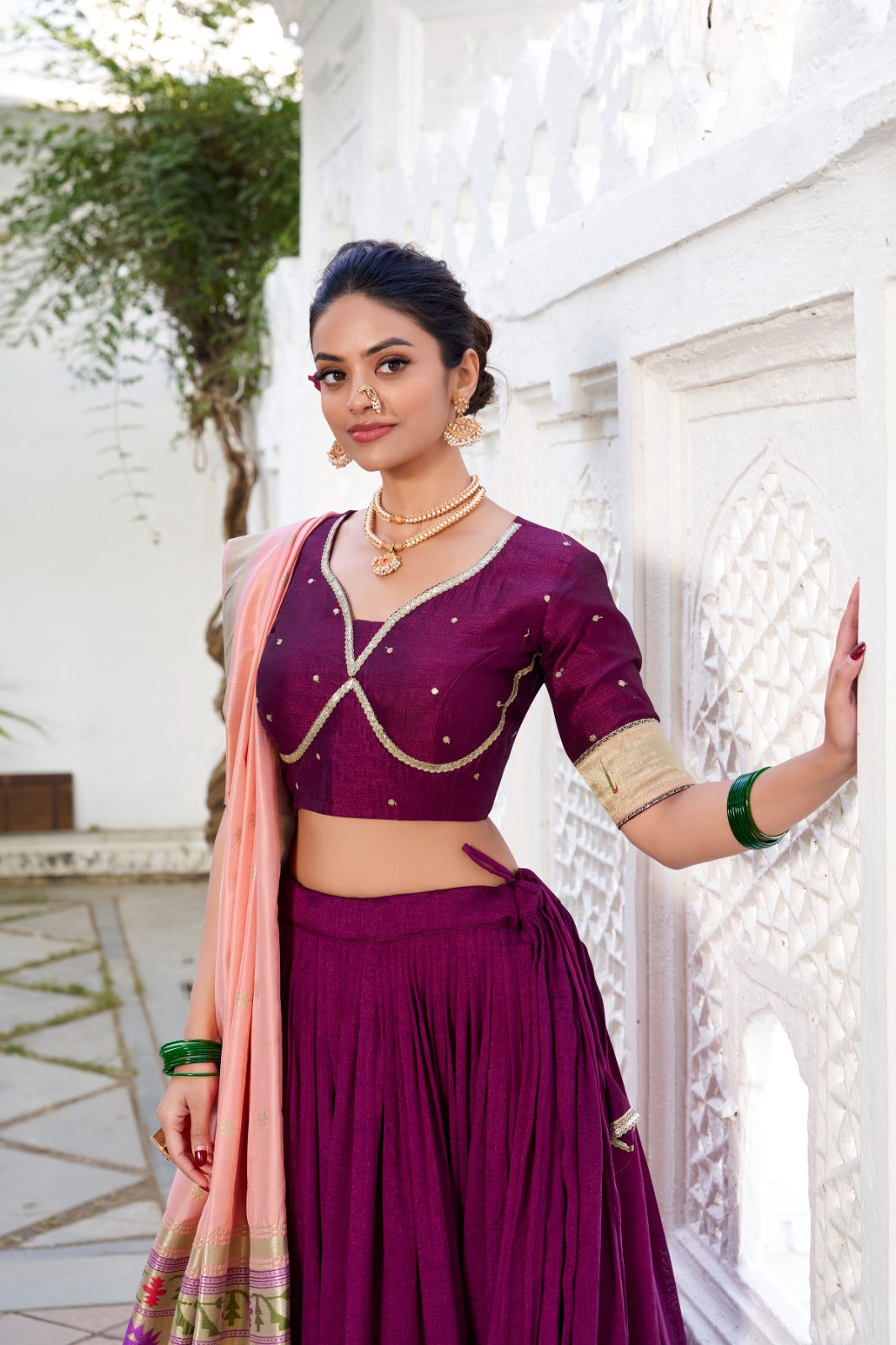 Vibrant Fresh Silk Paithani Lehenga