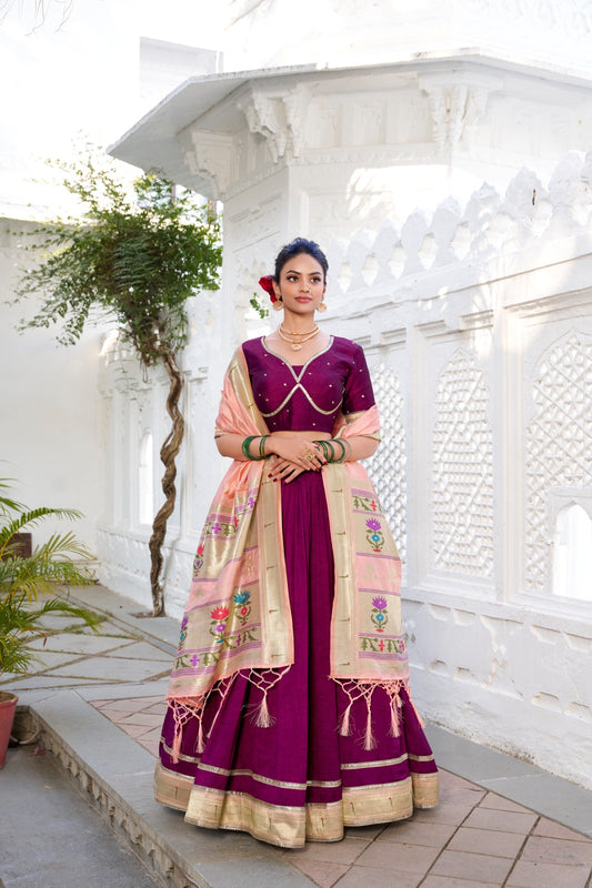 Vibrant Fresh Silk Paithani Lehenga