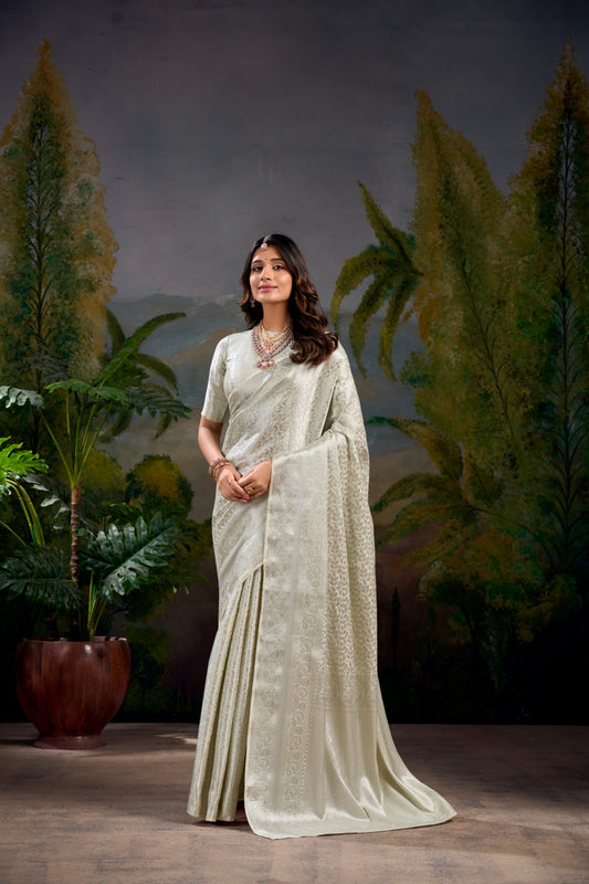 Kanjivaram Pastel Shaded Weaving Saree