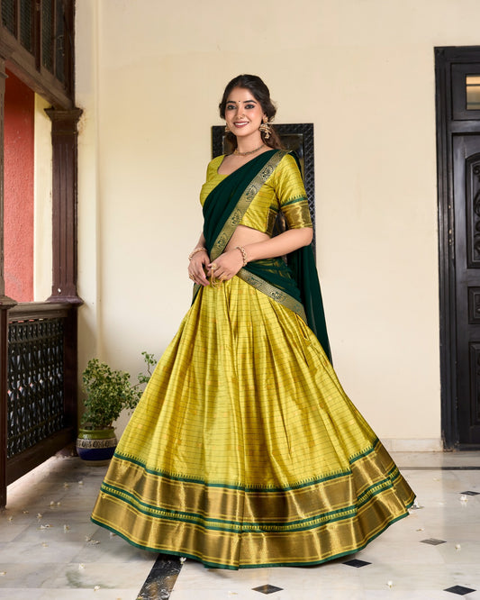 Paithani Cotton Silk Lehenga Set