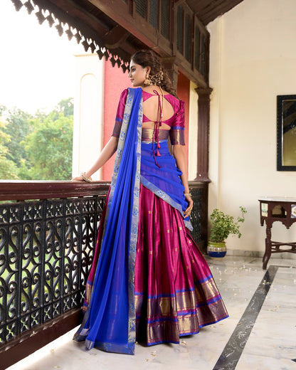 Paithani Cotton Silk Lehenga Set