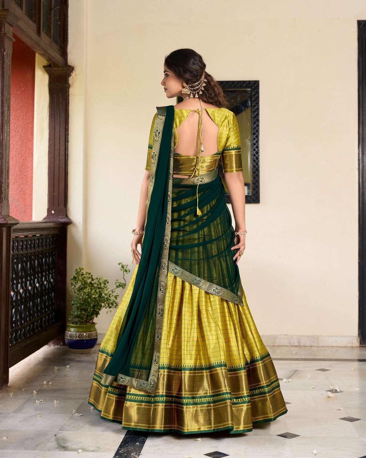 Paithani Cotton Silk Lehenga Set