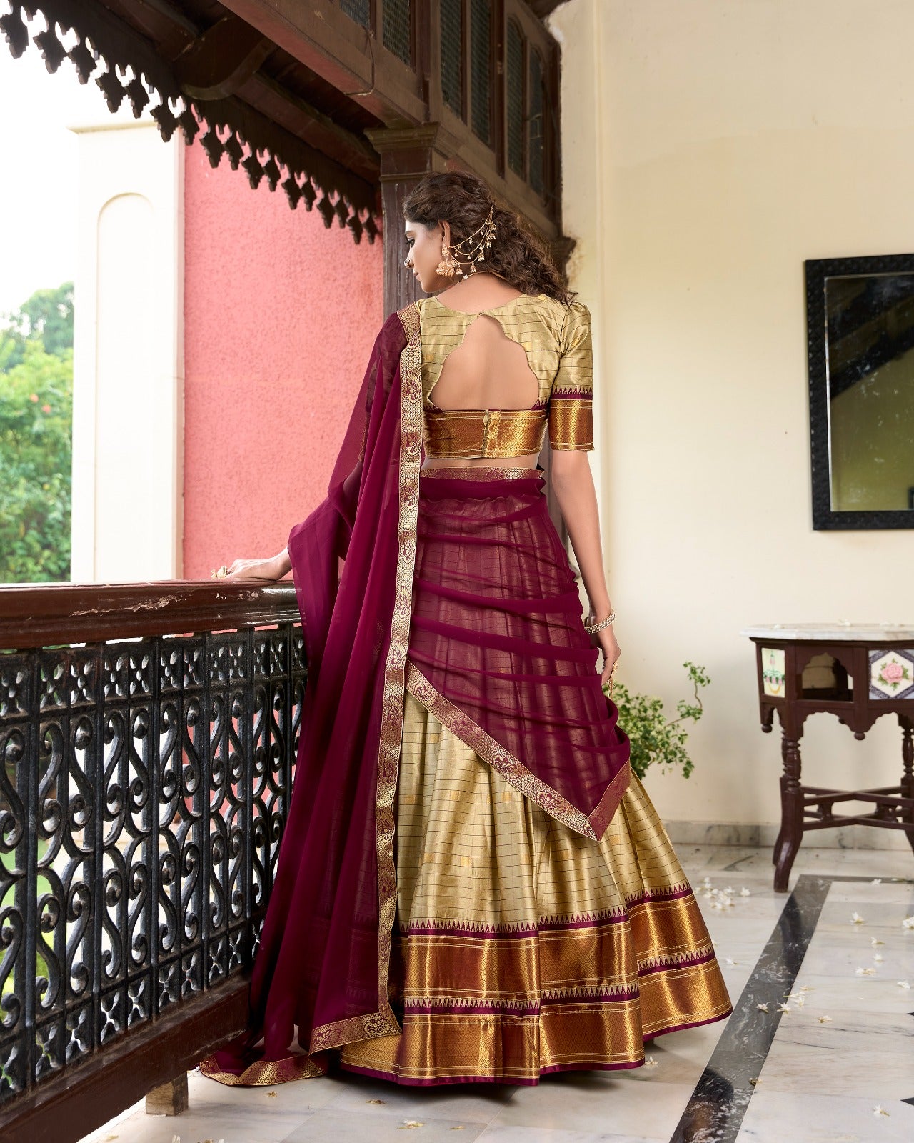 Paithani Cotton Silk Lehenga Set