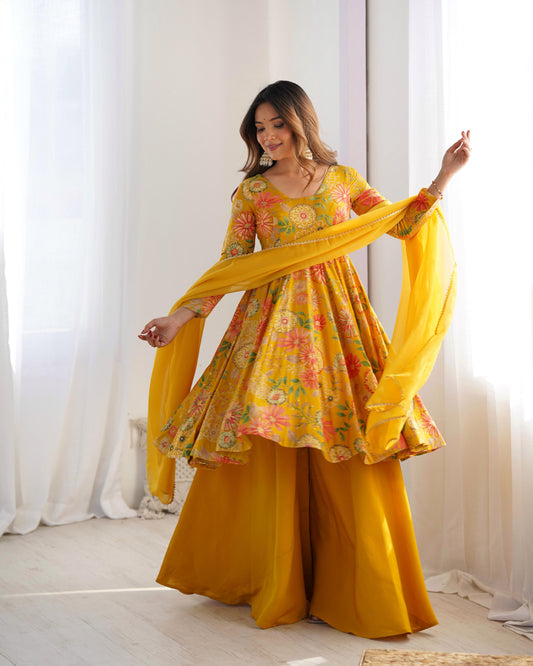 Fresh Romansilk Kurta Palazzo Set