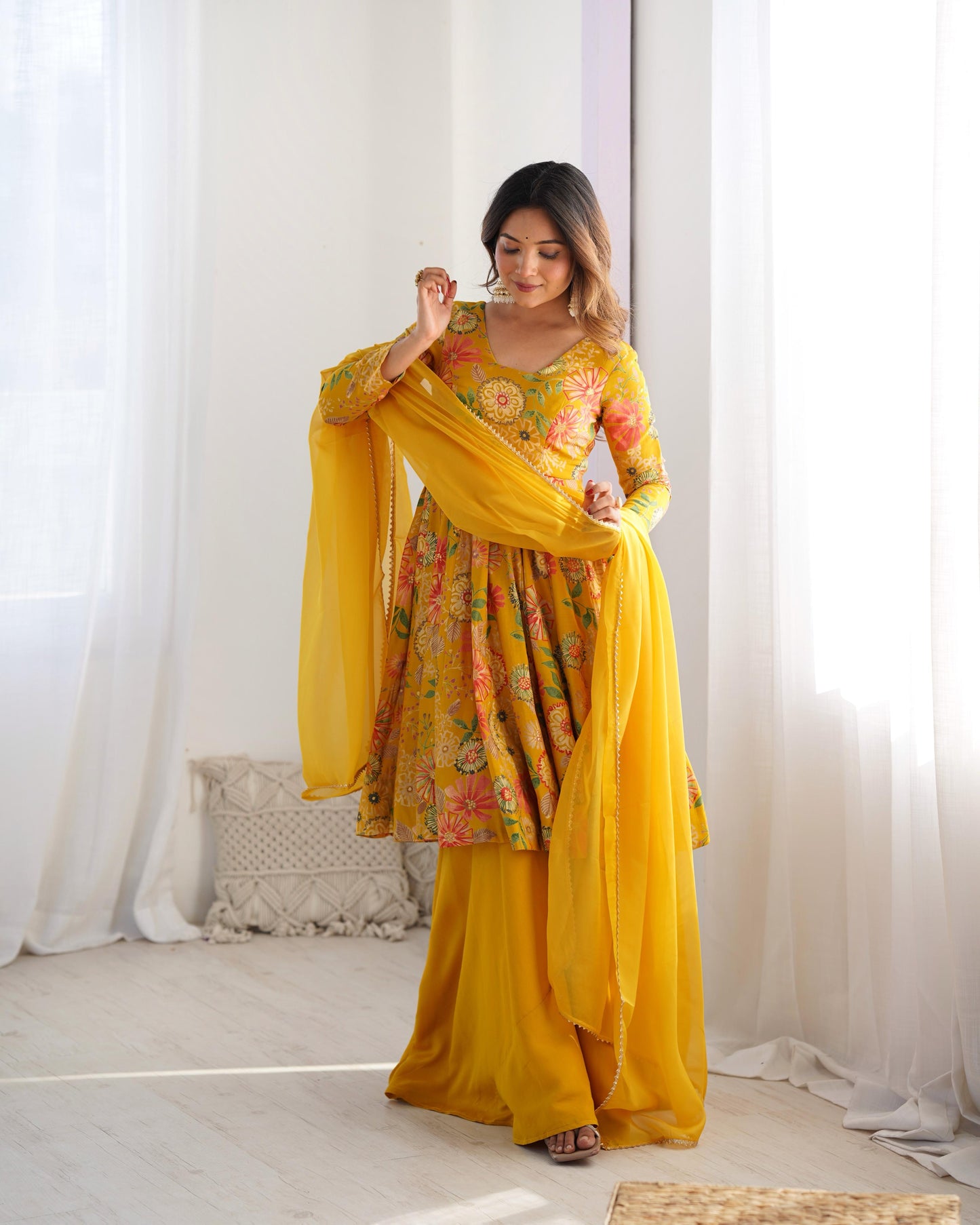 Fresh Romansilk Kurta Palazzo Set