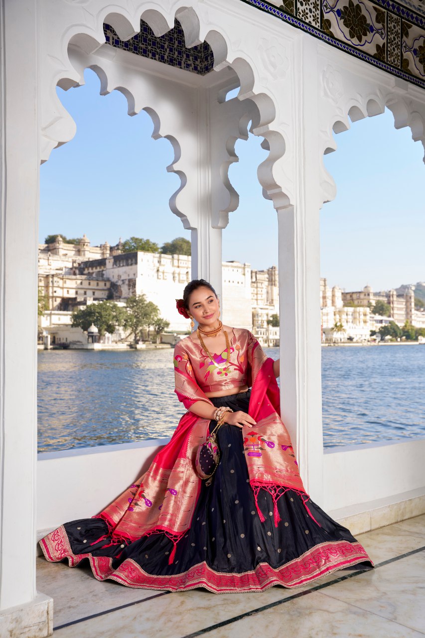 Soft Pastel Paithani Style Lehengha Choli