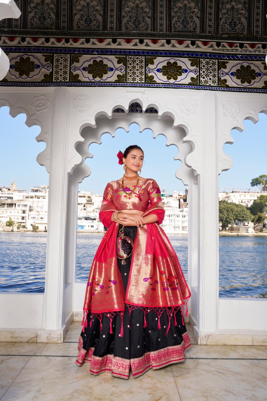 Soft Pastel Paithani Style Lehengha Choli