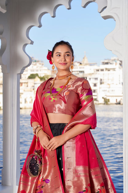 Soft Pastel Paithani Style Lehengha Choli