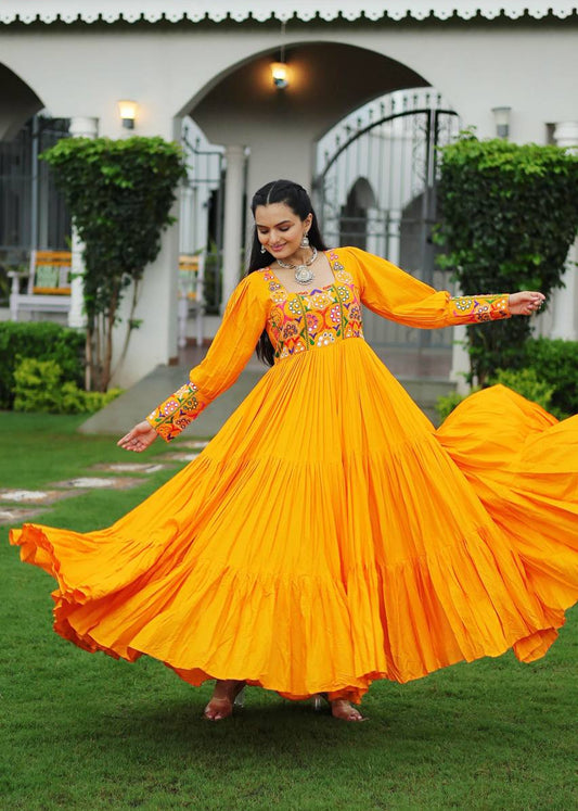 Embroidered Front & Elegant Backless Gown