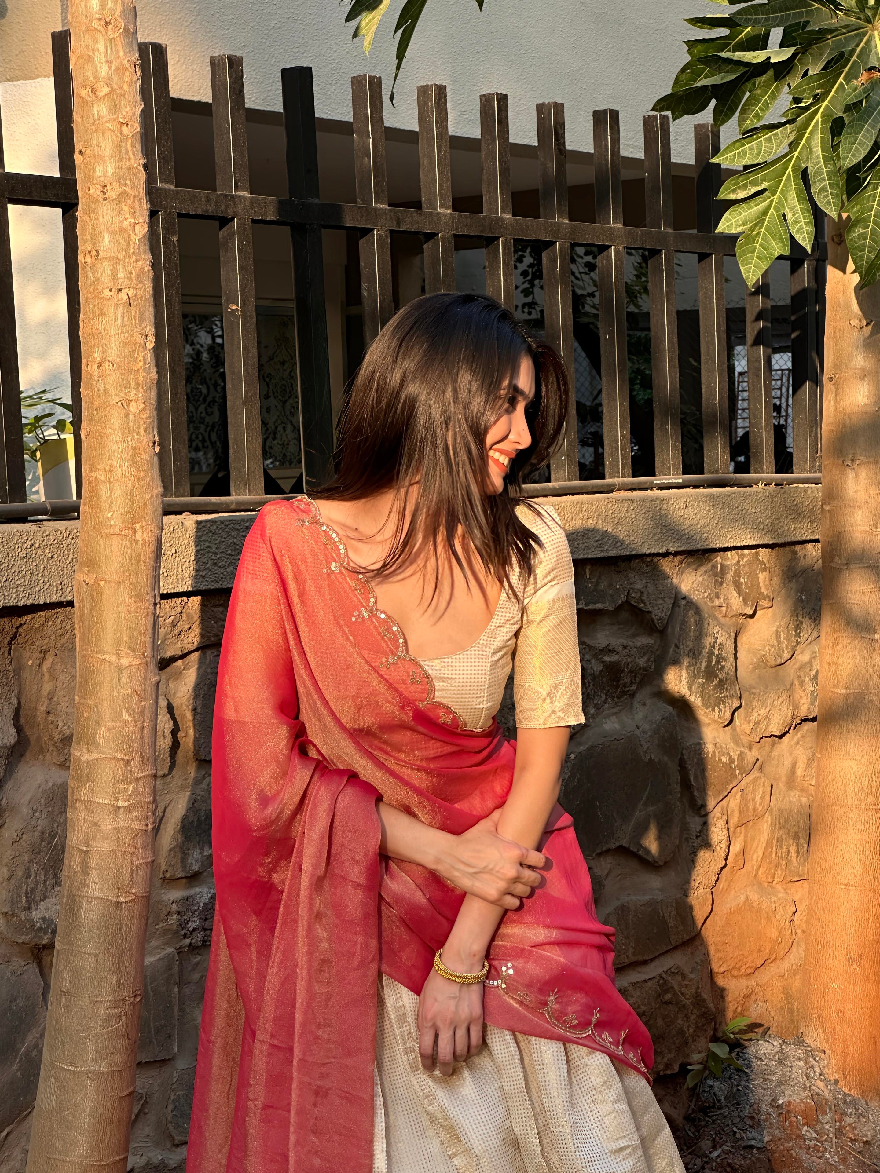 Isha’s Ivory Daydream Lehenga Set