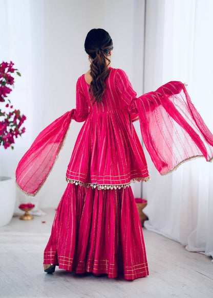 Radiant Mal Chanderi  Ethnic Sharara Set