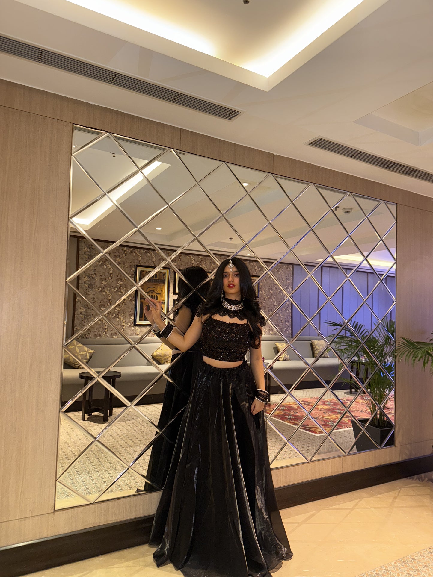 Mystique Midnight Lehenga With Huge Flair