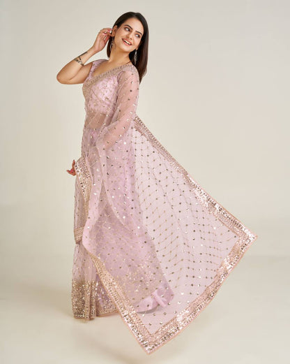 Blush Pink Elegance Saree