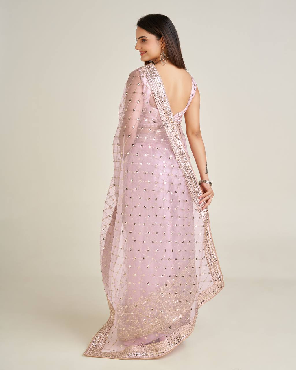 Blush Pink Elegance Saree