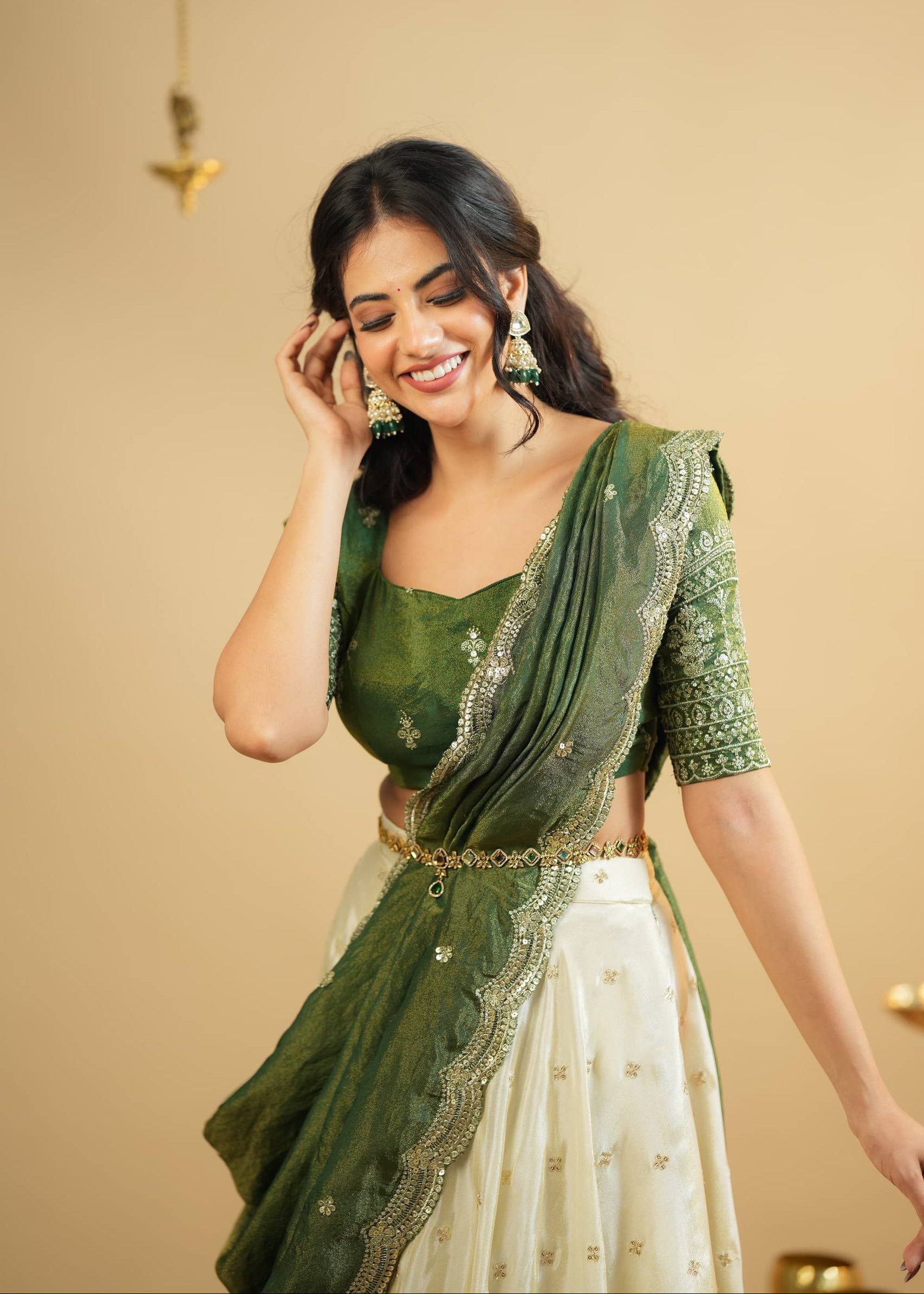 Shimmer Silk Sequin Lehenga Set