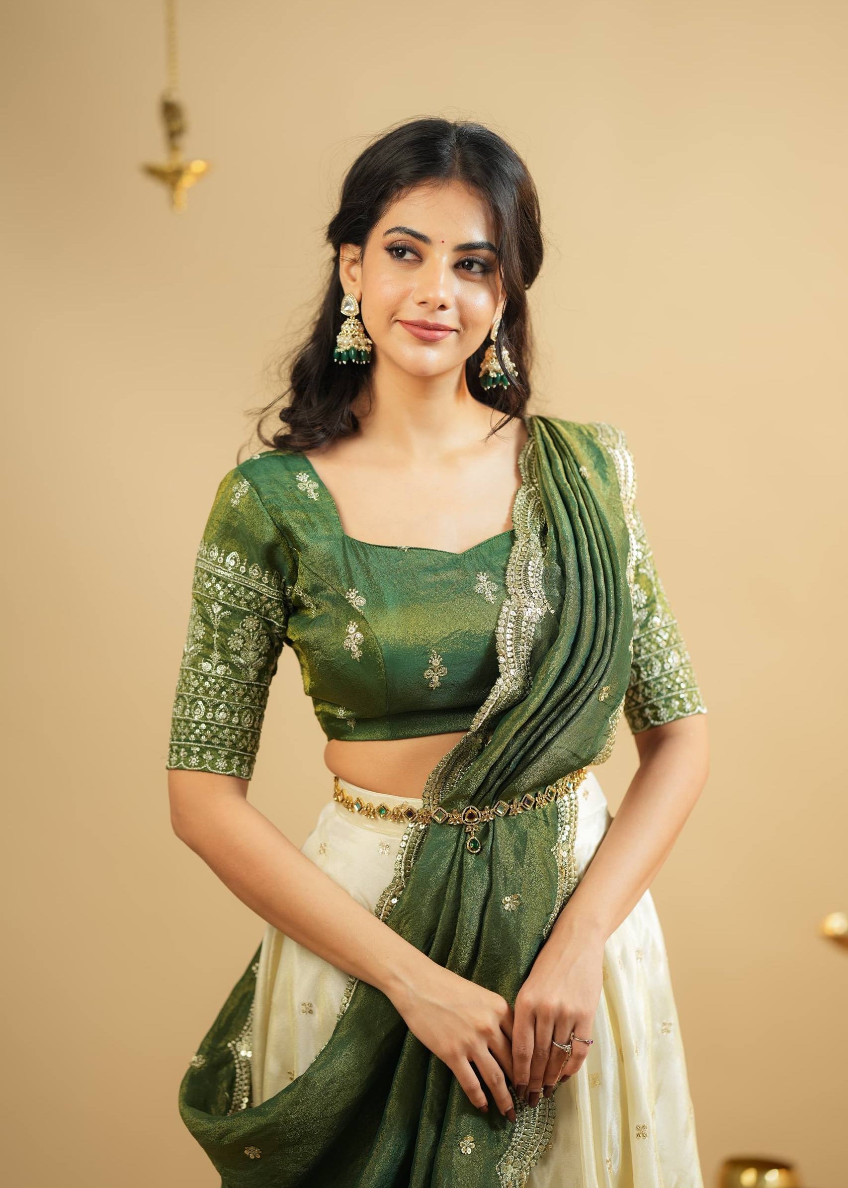 Shimmer Silk Sequin Lehenga Set