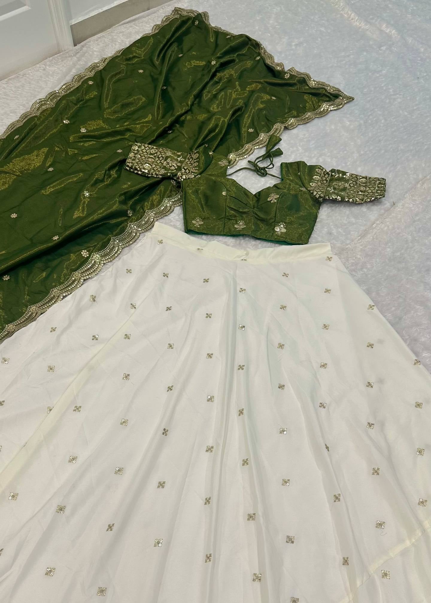 Shimmer Silk Sequin Lehenga Set