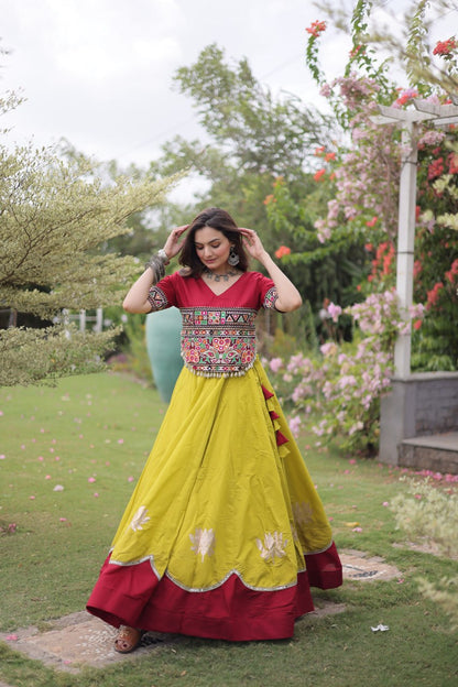 Lotus Gota Roman Navratri Lehenga Set