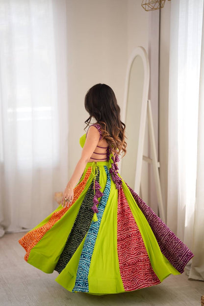 Neon Navratri Ready To Wear Lehenga Set