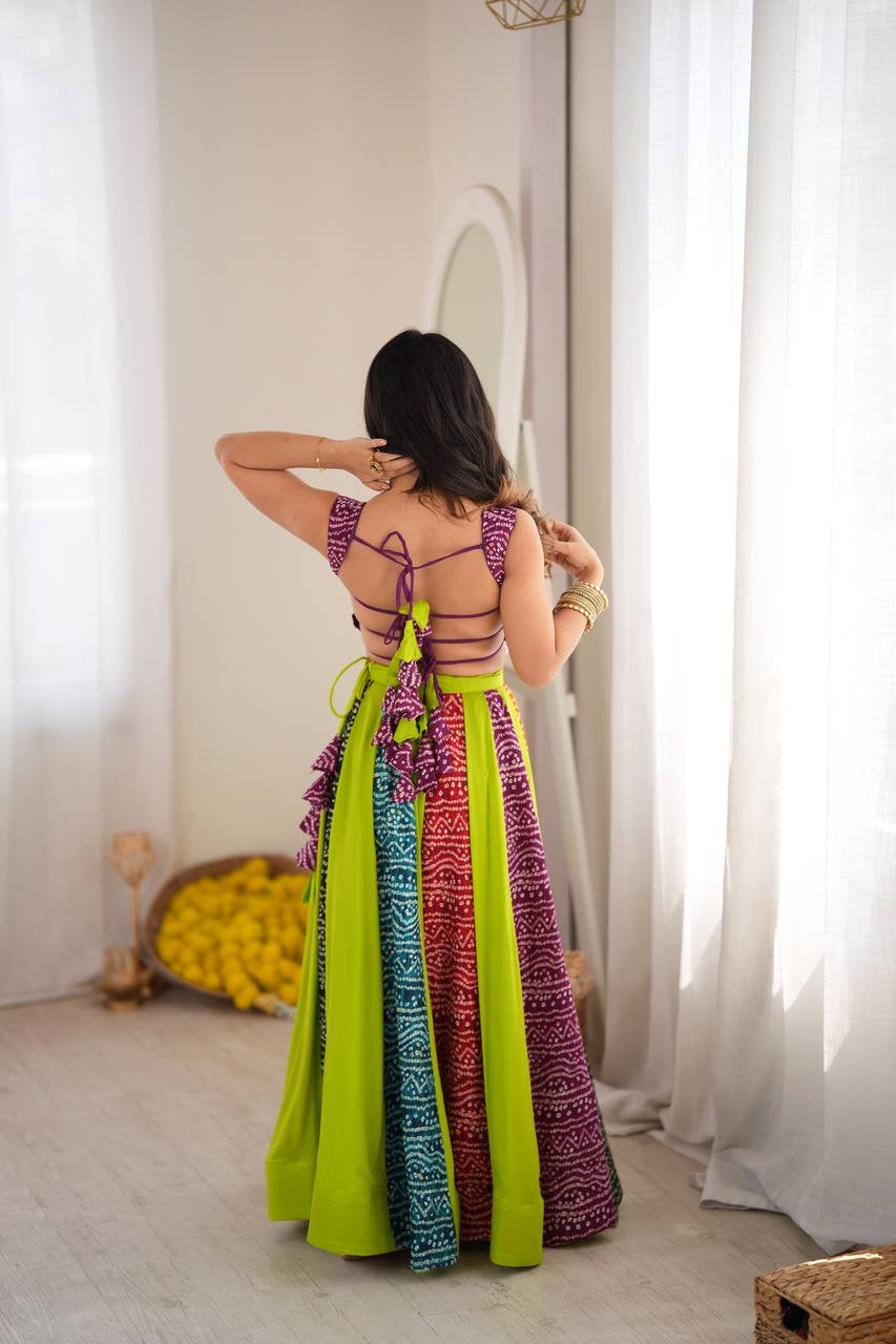 Neon Navratri Ready To Wear Lehenga Set