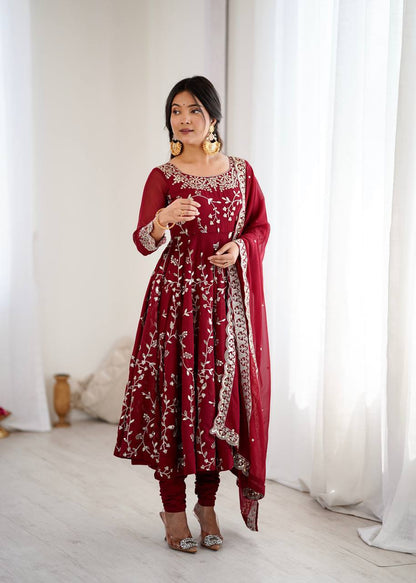 Festive Spark Georgette Gown Set