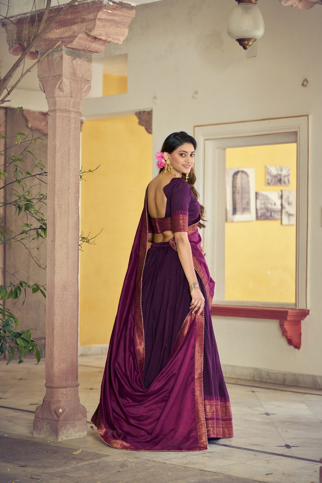 Regal Zari Weave Half Saree
