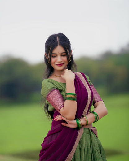 Royale Zari Weaving Lehenga Set