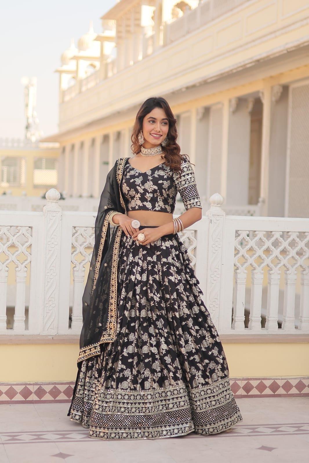 Pure Viscose Jacquard Lehenga Choli - Gracious You