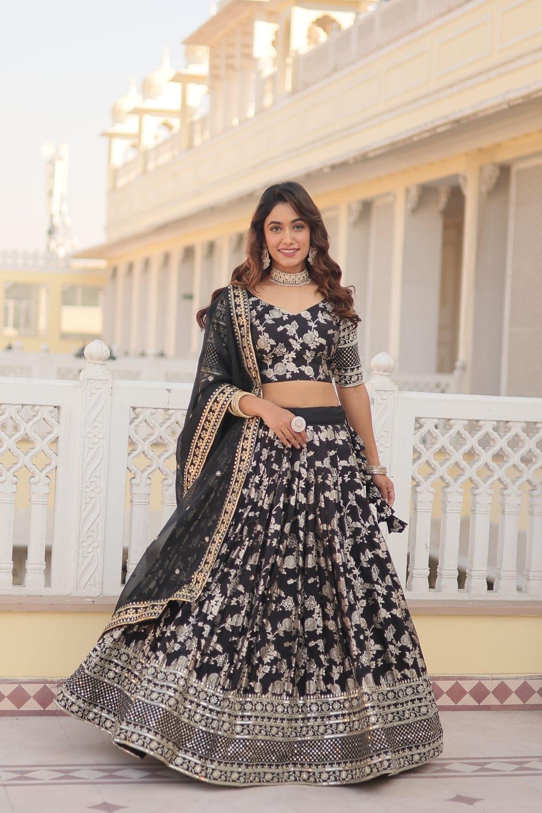 Pure Viscose Jacquard Lehenga Choli - Gracious You