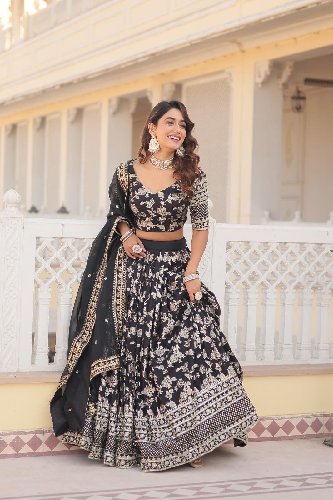 Pure Viscose Jacquard Lehenga Choli - Gracious You