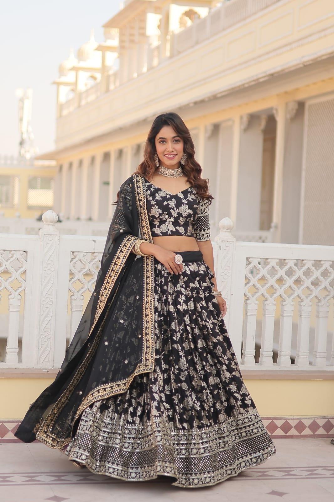 Pure Viscose Jacquard Lehenga Choli - Gracious You