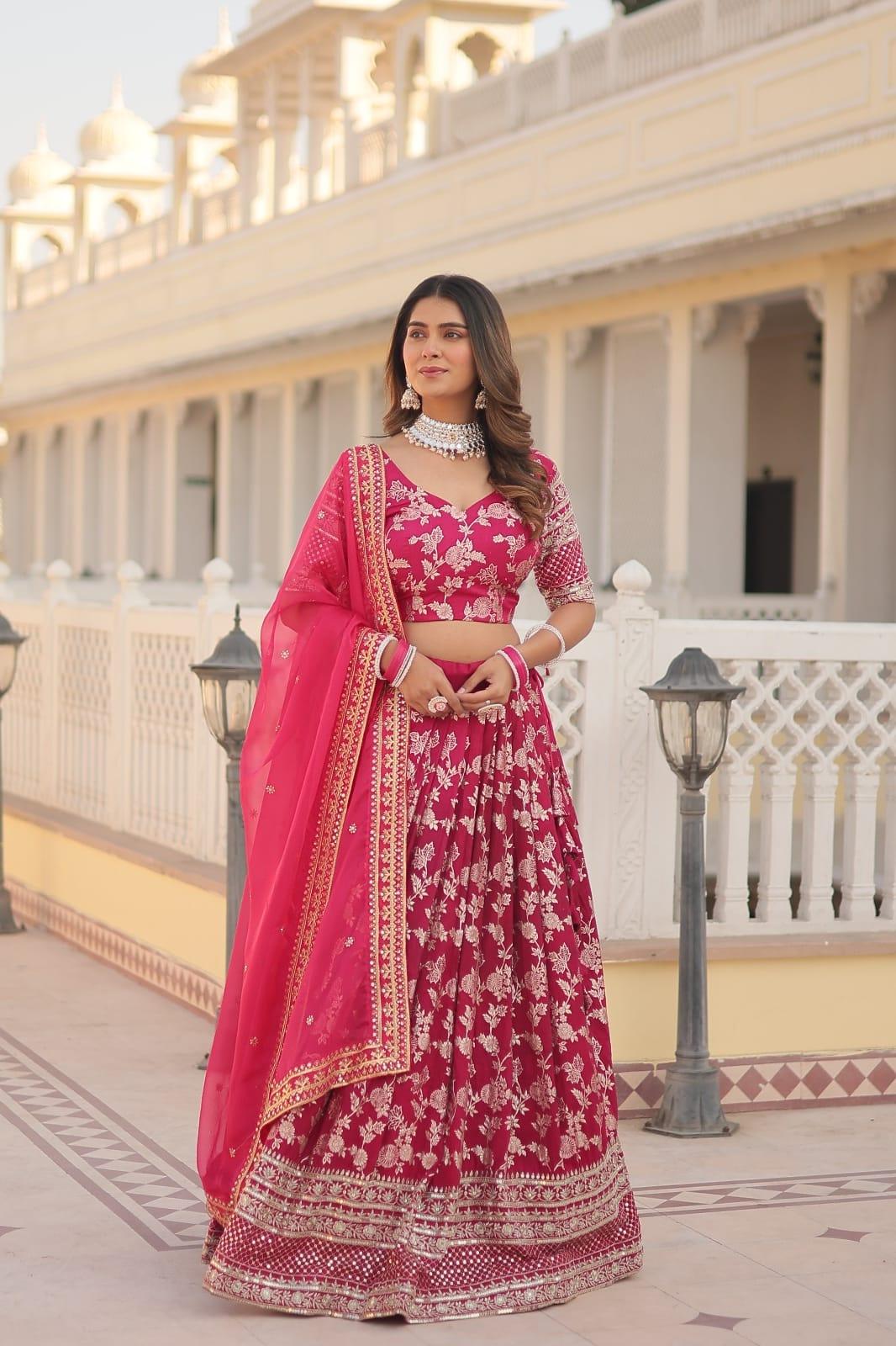 Pure Viscose Jacquard Lehenga Choli - Gracious You